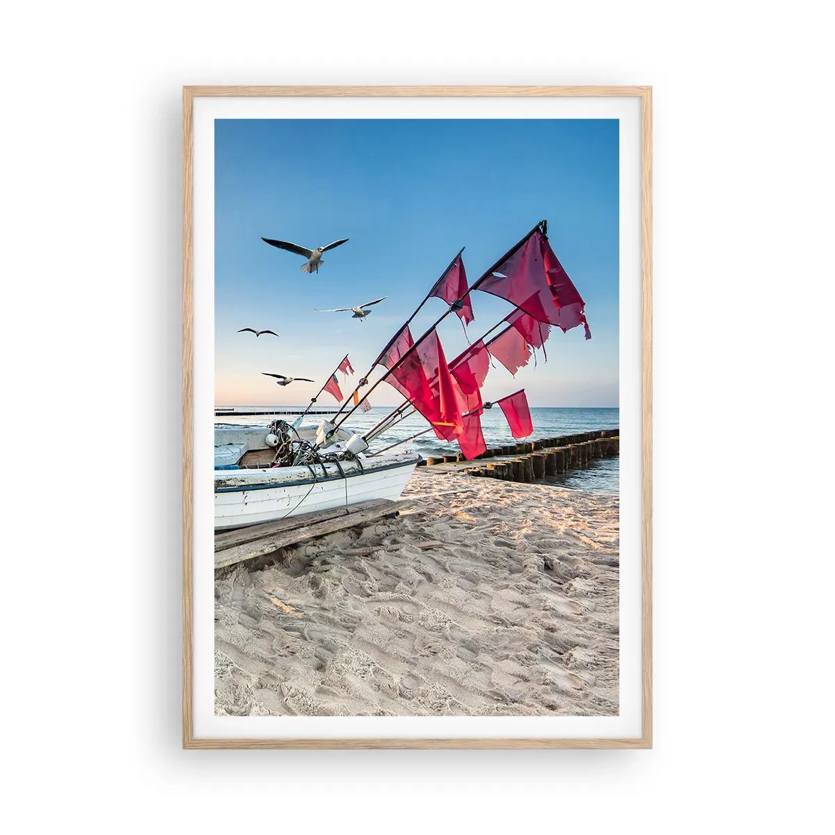 Een poster in een licht eiken lijst - Een welverdiende rust - 70x100 cm