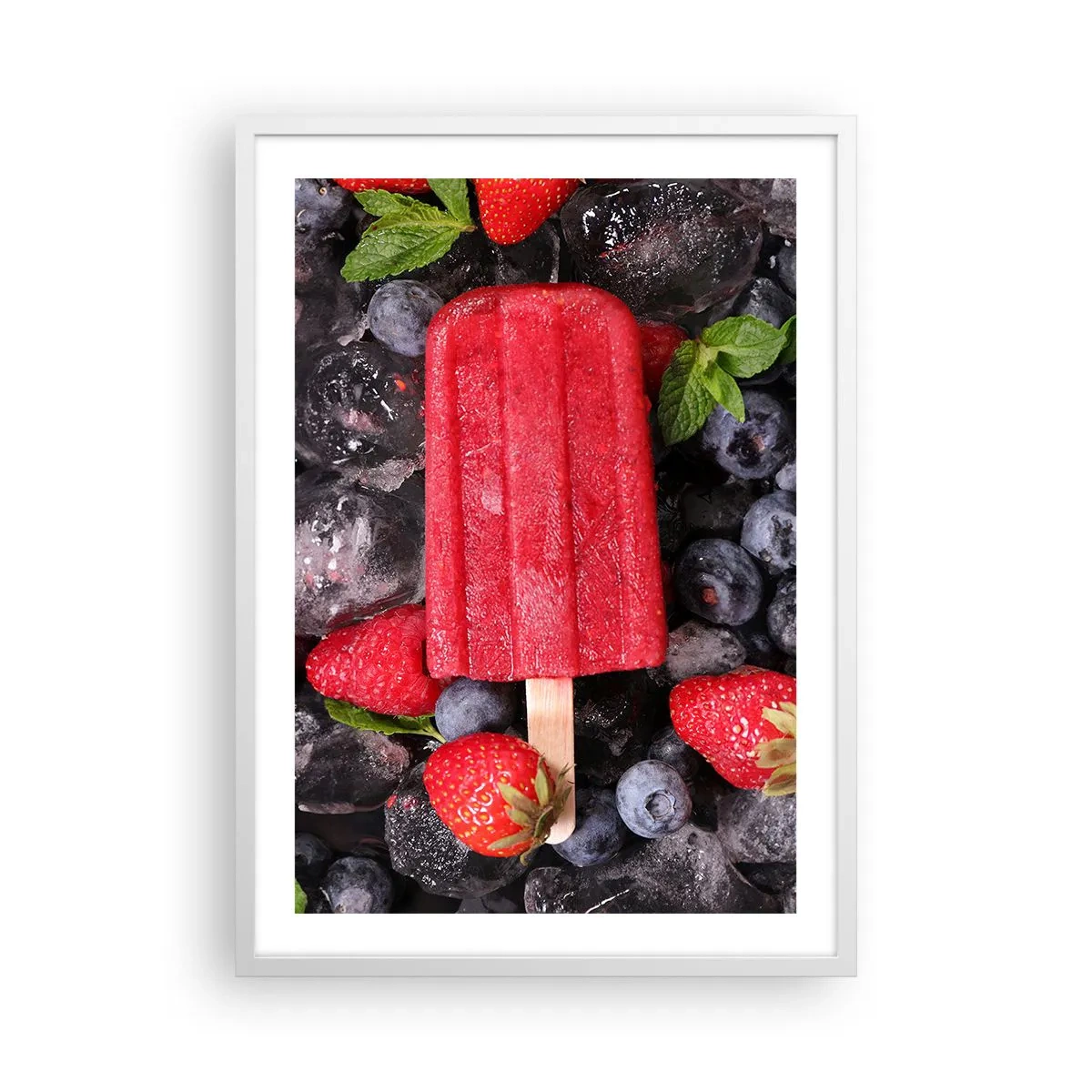 Poster in een witte lijst - De smaak van hete zomer - 50x70 cm