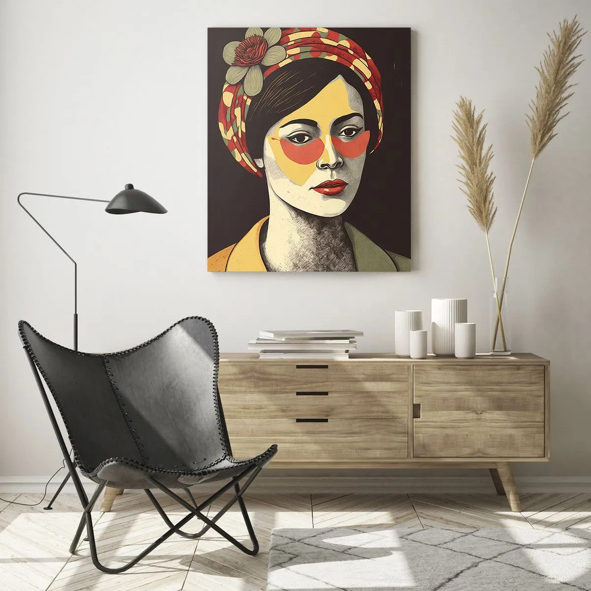 Schilderen op glas - Koraal Dame - 70x100 cm