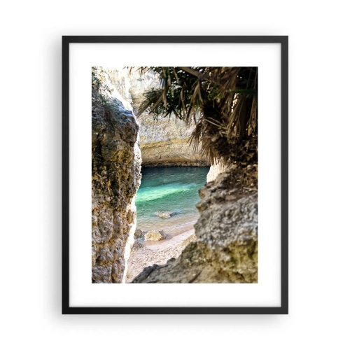 Poster in een zwarte lijst - Turkoois baai - 40x50 cm