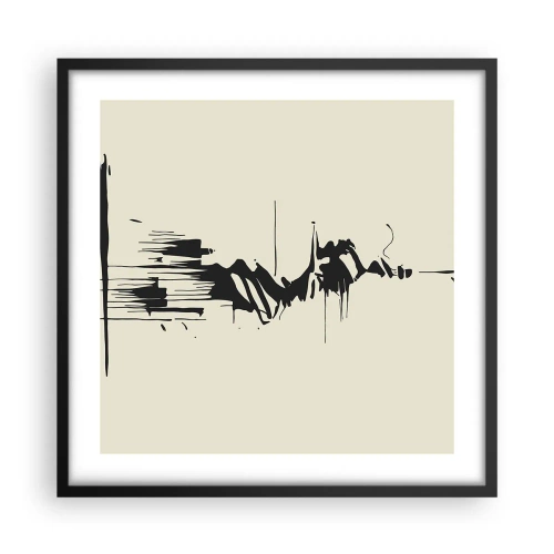 Poster in een zwarte lijst - Overhaaste abstractie - 50x50 cm