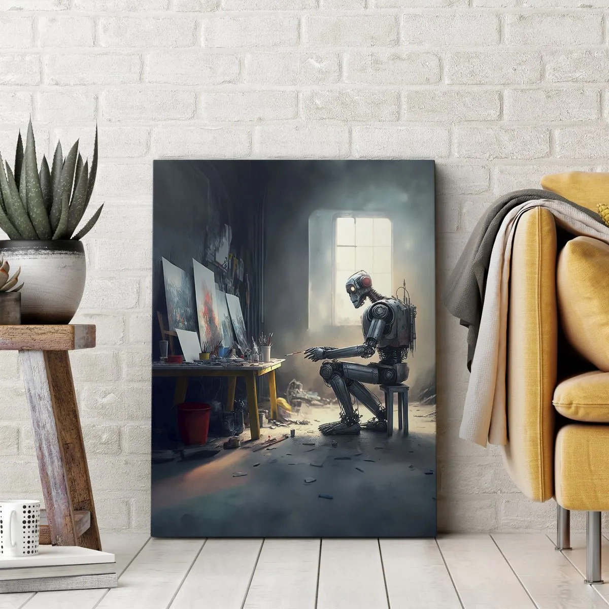 Schilderen op canvas - De scheppingsdaad - 70x100 cm