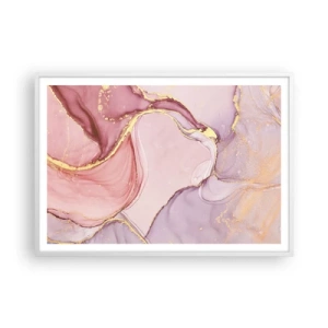 Poster in een witte lijst - Een streling van kleuren - 100x70 cm