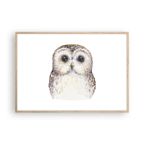 Een poster in een licht eiken lijst - Kijk in mijn ogen - 100x70 cm