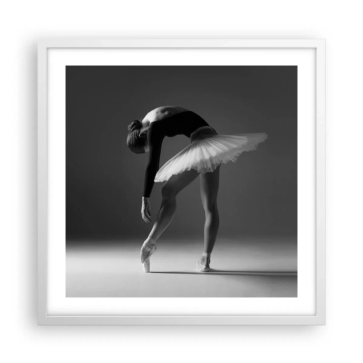Poster in een witte lijst - Bella ballerina - 50x50 cm