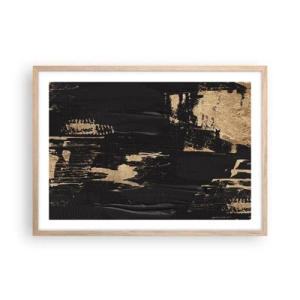 Een poster in een licht eiken lijst - Spoor van aanraking - 70x50 cm