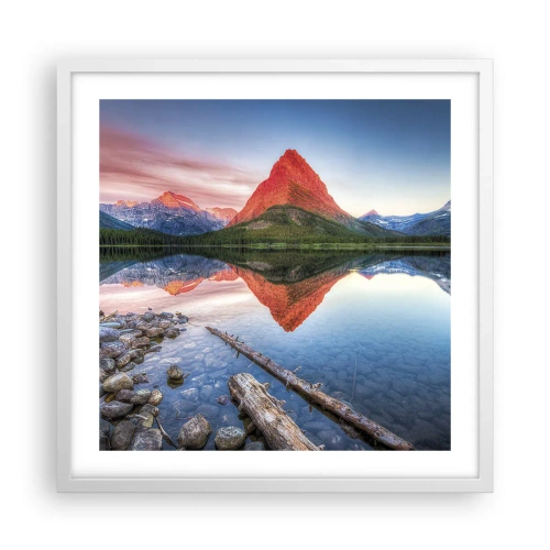 Poster in een witte lijst - Warmte en koude - 50x50 cm