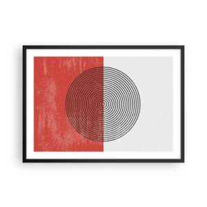 Poster in een zwarte lijst - Op de kop geslagen - 70x50 cm