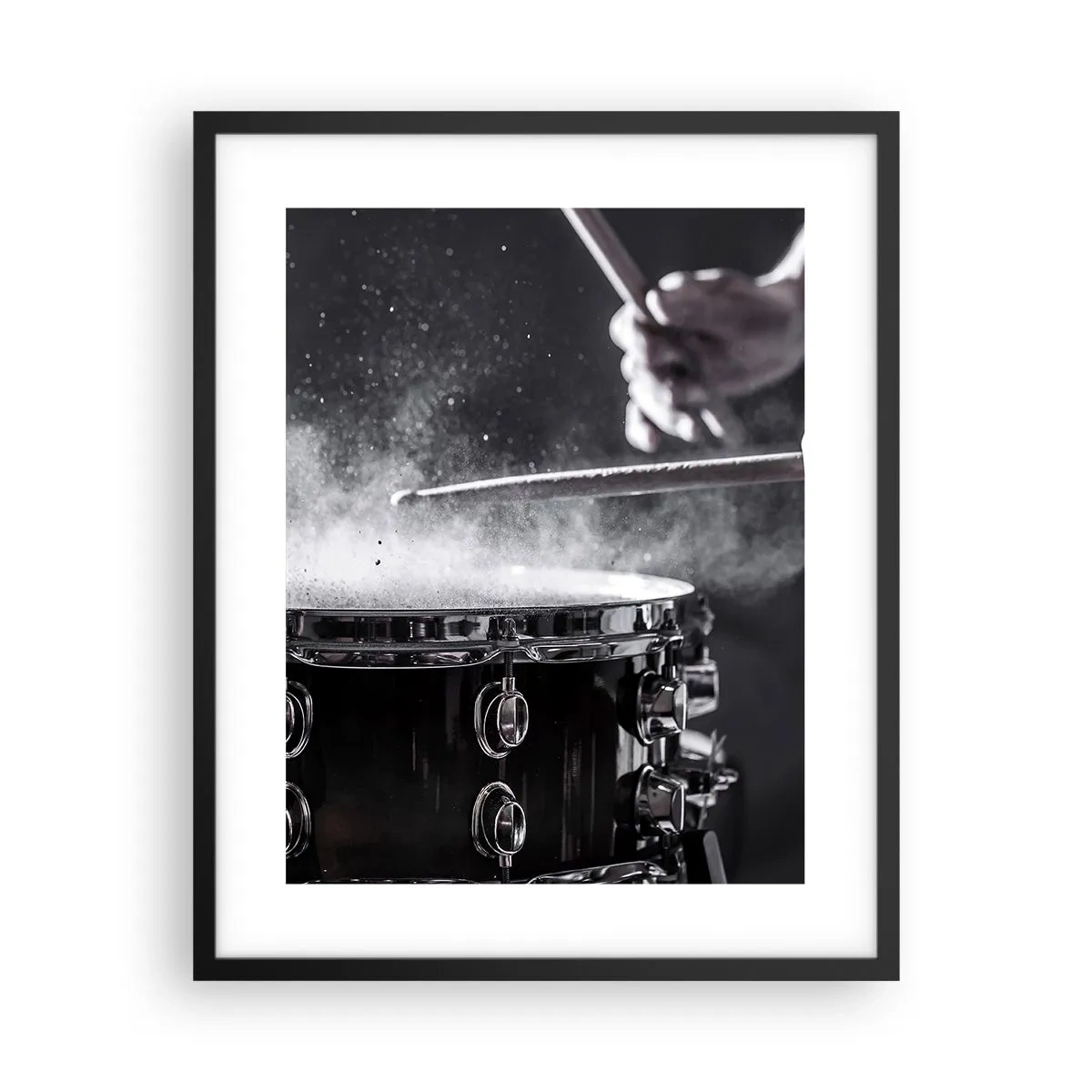 Poster in een zwarte lijst - De pols van de muziek - 40x50 cm