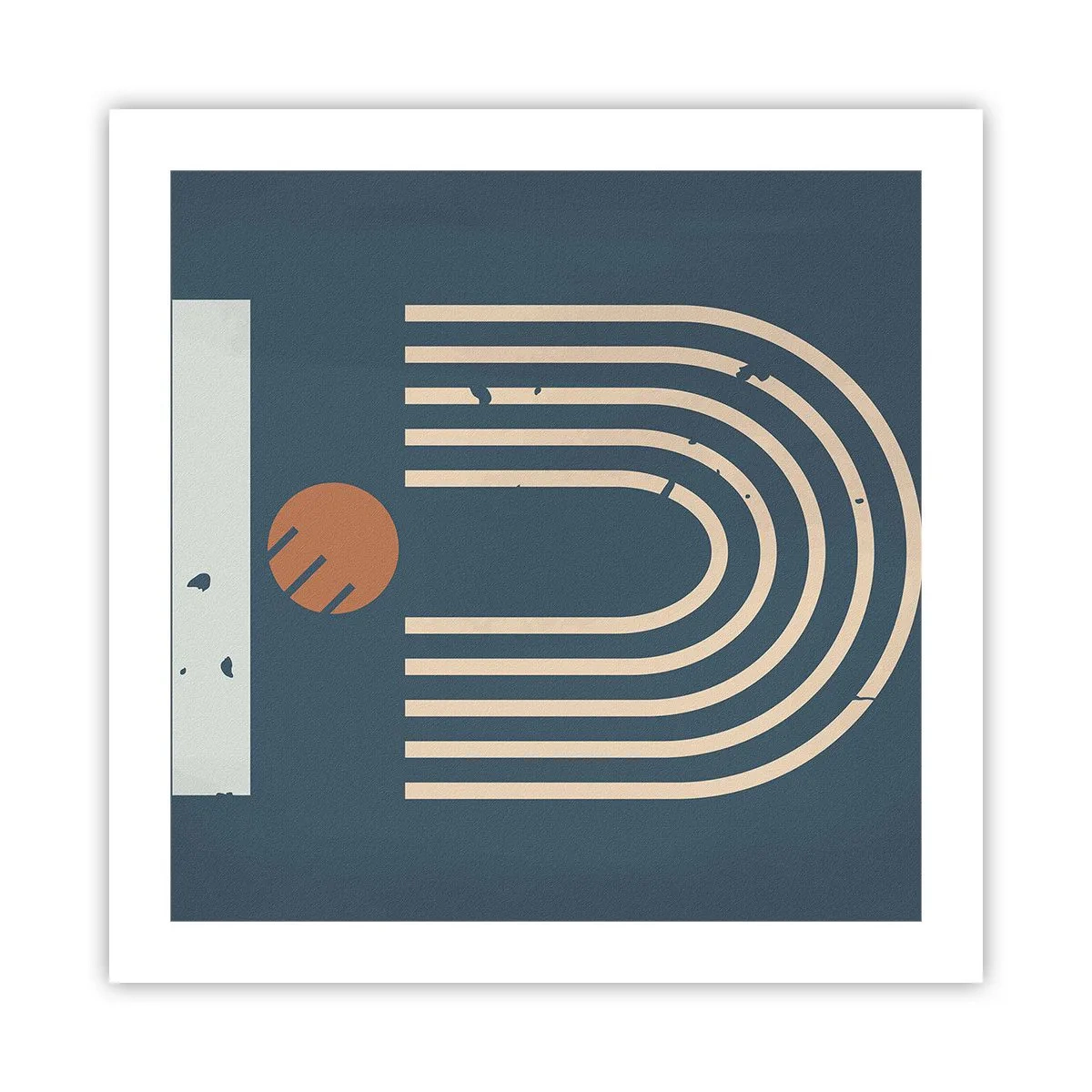 Poster - Geometrie op de granaatappel - 50x50 cm