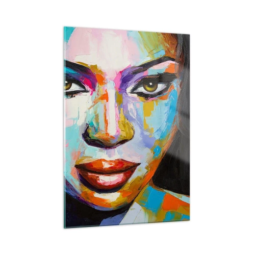 Schilderen op glas - Het is onmogelijk om je ogen af te houden - 50x70 cm