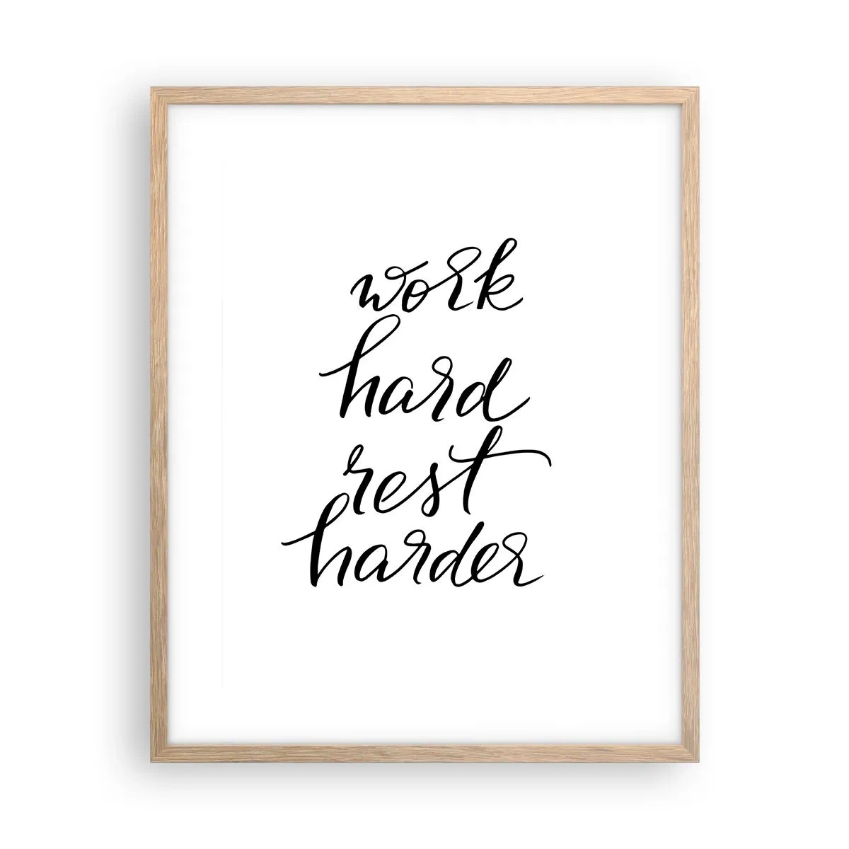 Een poster in een licht eiken lijst - Levensbalans - 40x50 cm