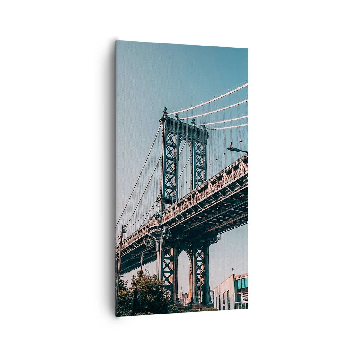 Schilderen op canvas - Over de golven van de stad - 65x120 cm