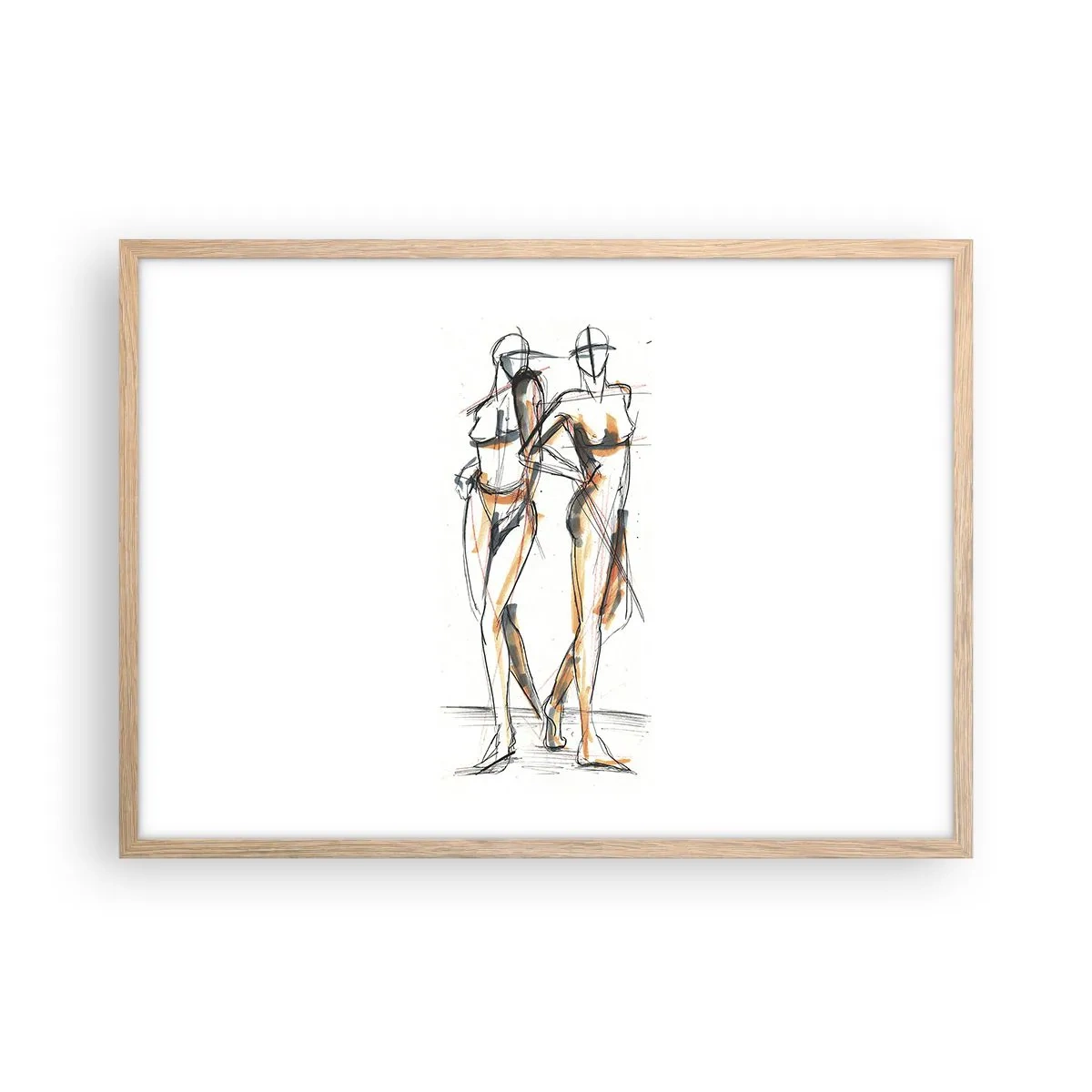 Een poster in een licht eiken lijst - Een studie van genade - 70x50 cm