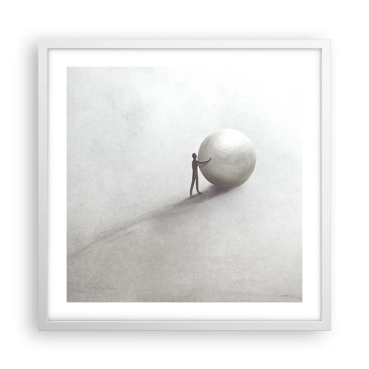 Poster in een witte lijst - Het spel van het leven - 50x50 cm