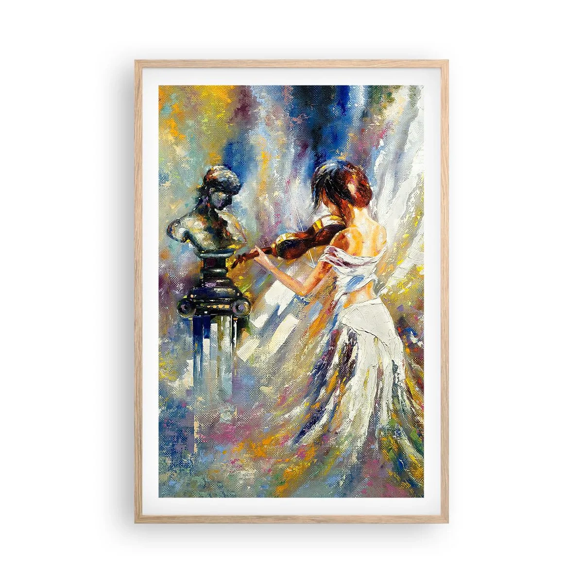 Een poster in een licht eiken lijst - Herleven met gevoel - 61x91 cm