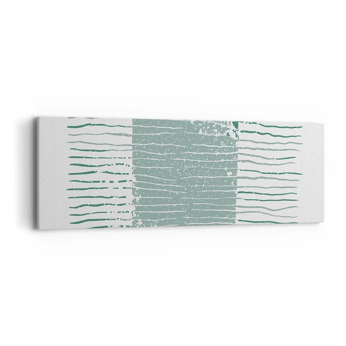 Schilderen op canvas - Mariene abstractie - 90x30 cm