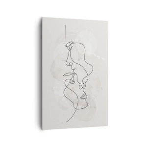 Schilderen op canvas - Verstrikt in een omhelzing - 80x120 cm