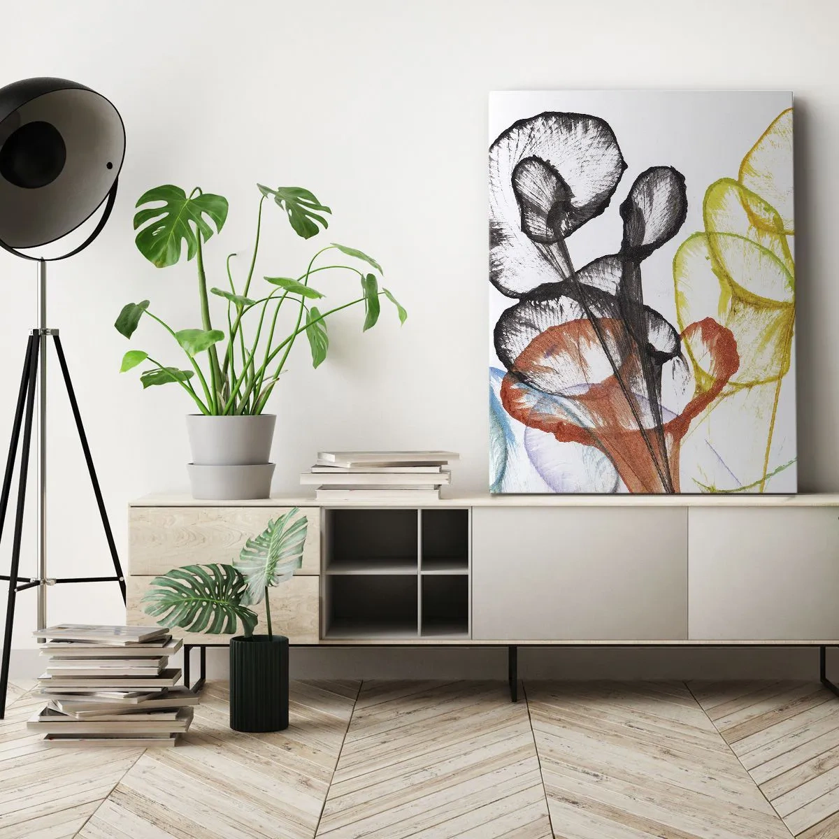 Schilderen op canvas - Bloemen met een ziel - 50x70 cm