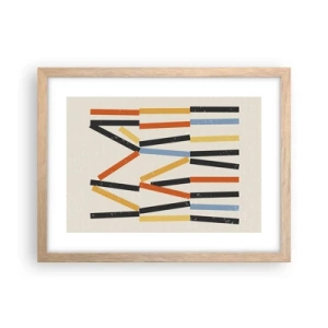 Een poster in een licht eiken lijst - Compositie op goed niveau - 40x30 cm