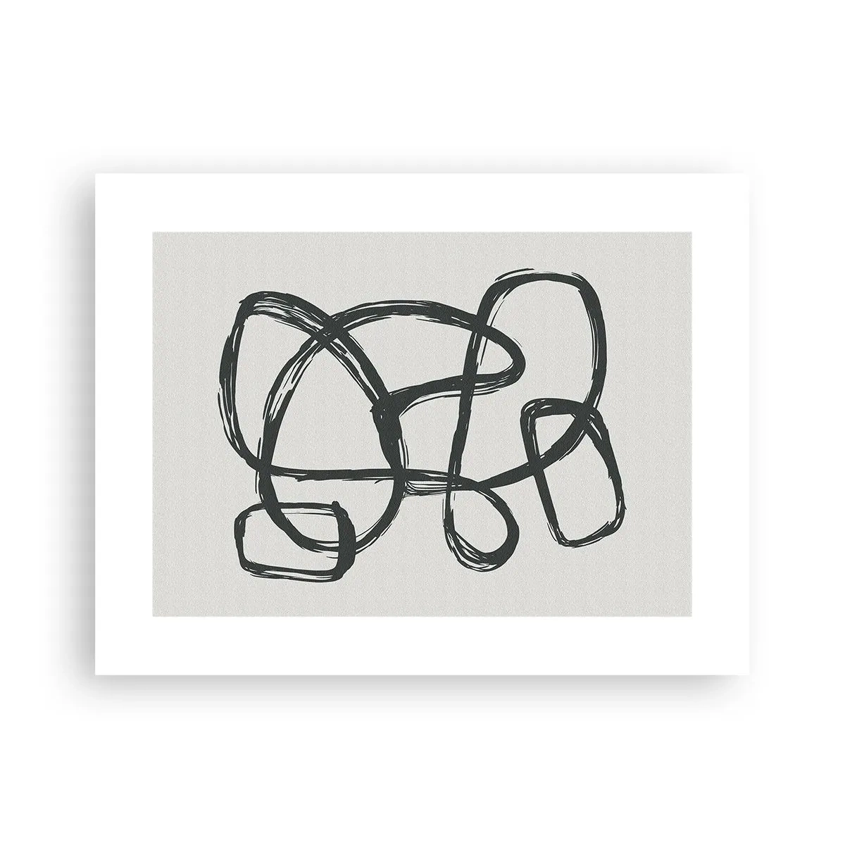 Poster - Lusvormige abstractie - 40x30 cm