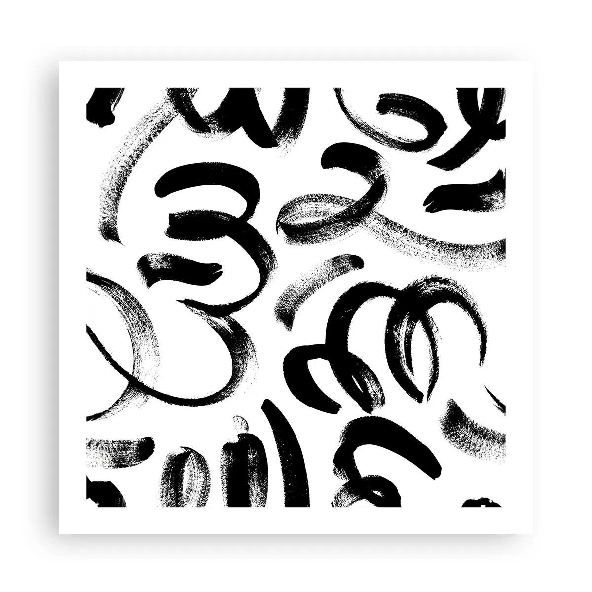 Poster - Zwart op wit - 60x60 cm
