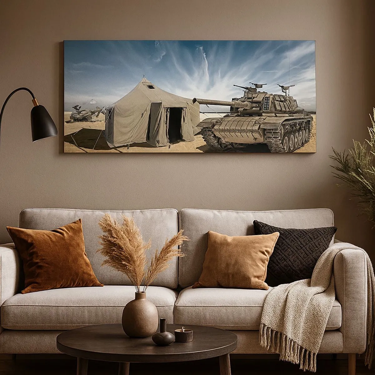 Schilderen op canvas - Een militaire droom - 100x40 cm