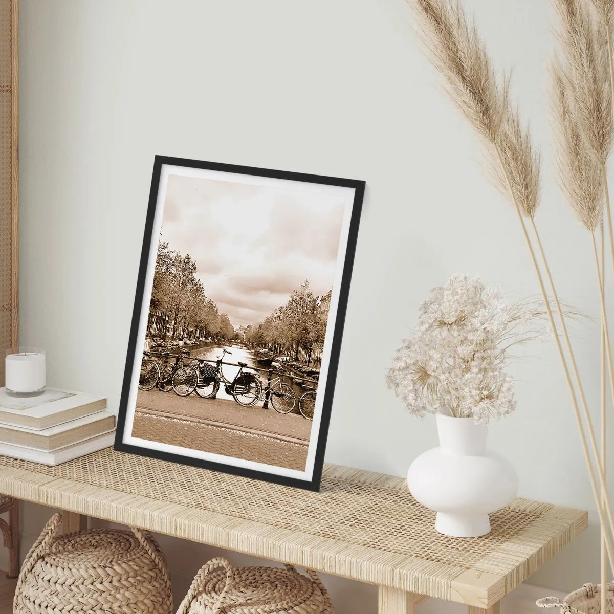 Poster in een zwarte lijst - Hollandse sfeer - 30x40 cm