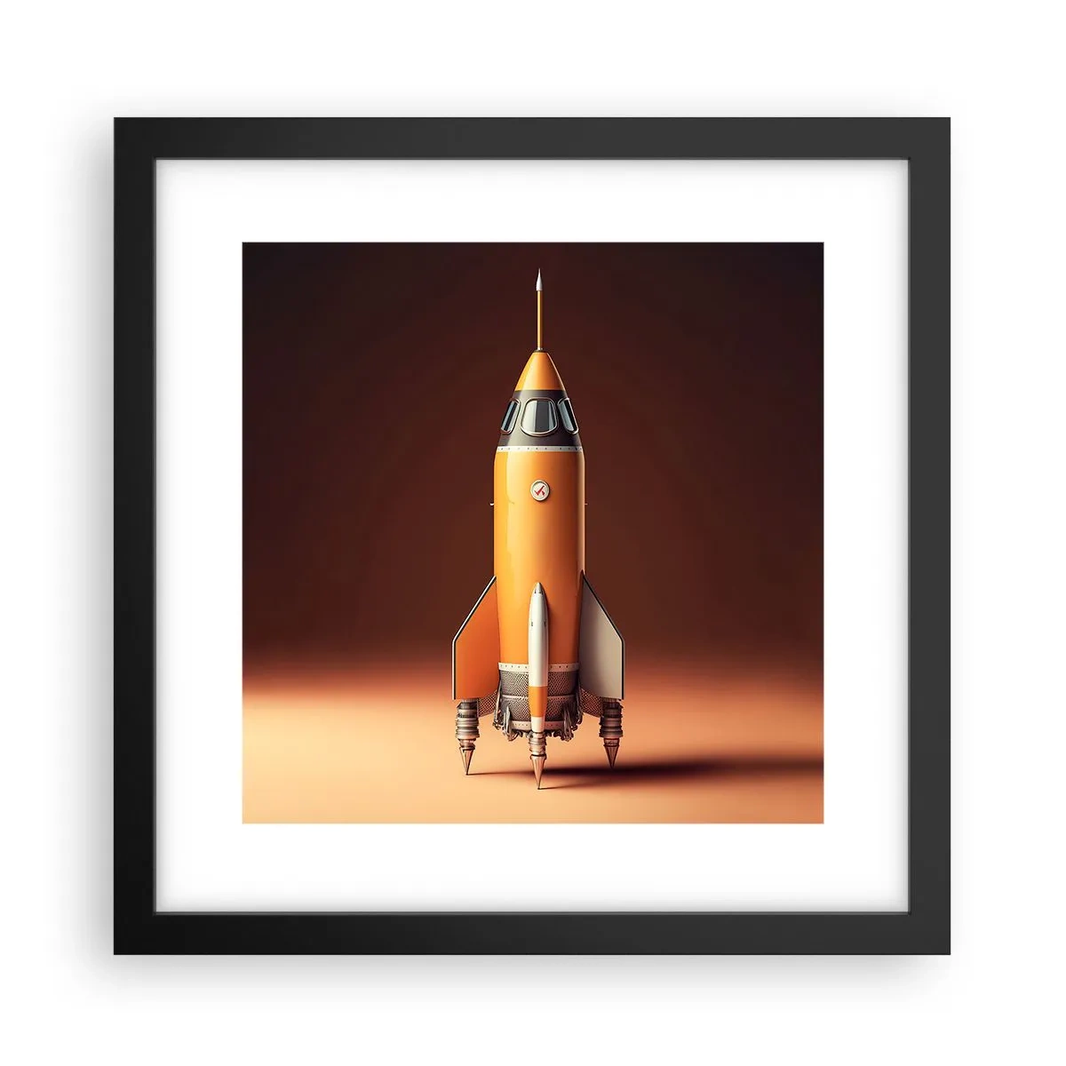 Poster in een zwarte lijst - Het begint met een droom - 30x30 cm