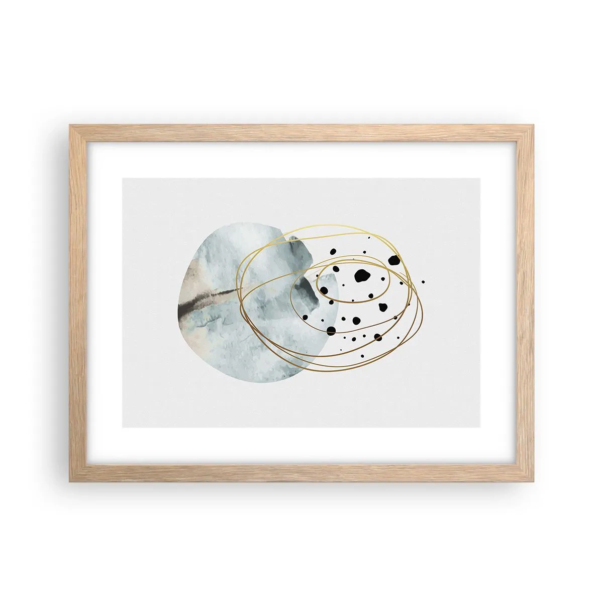 Een poster in een licht eiken lijst - Omarmd door de ruimte - 40x30 cm