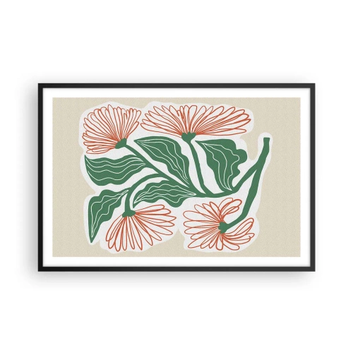 Poster in een zwarte lijst - Folk en modern - 91x61 cm