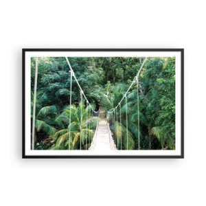 Poster in een zwarte lijst - Welkom in de jungle! - 91x61 cm