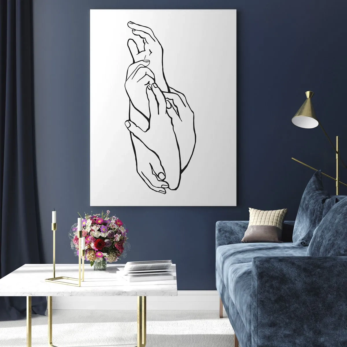 Schilderen op glas - Goede aanraking - 80x120 cm