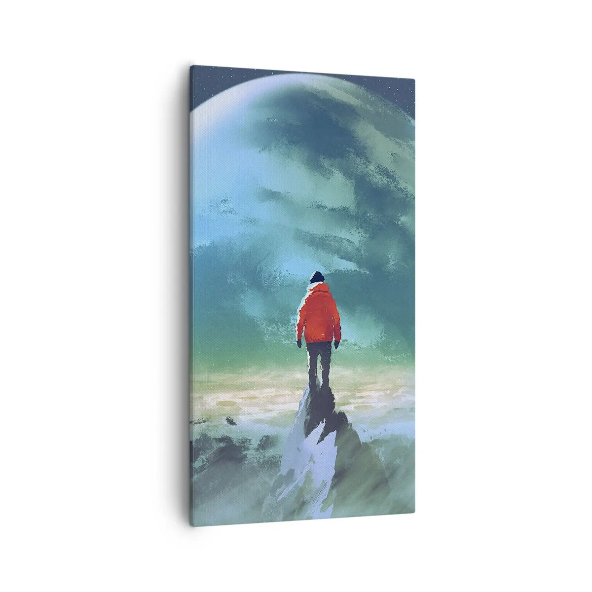 Schilderen op canvas - Ontdekkingsreiziger van het nieuwe land - 55x100 cm