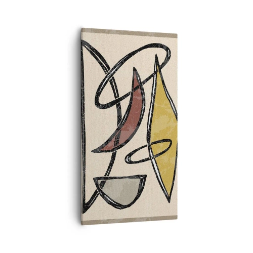 Schilderen op canvas - Verticale en horizontale lijnen - 55x100 cm