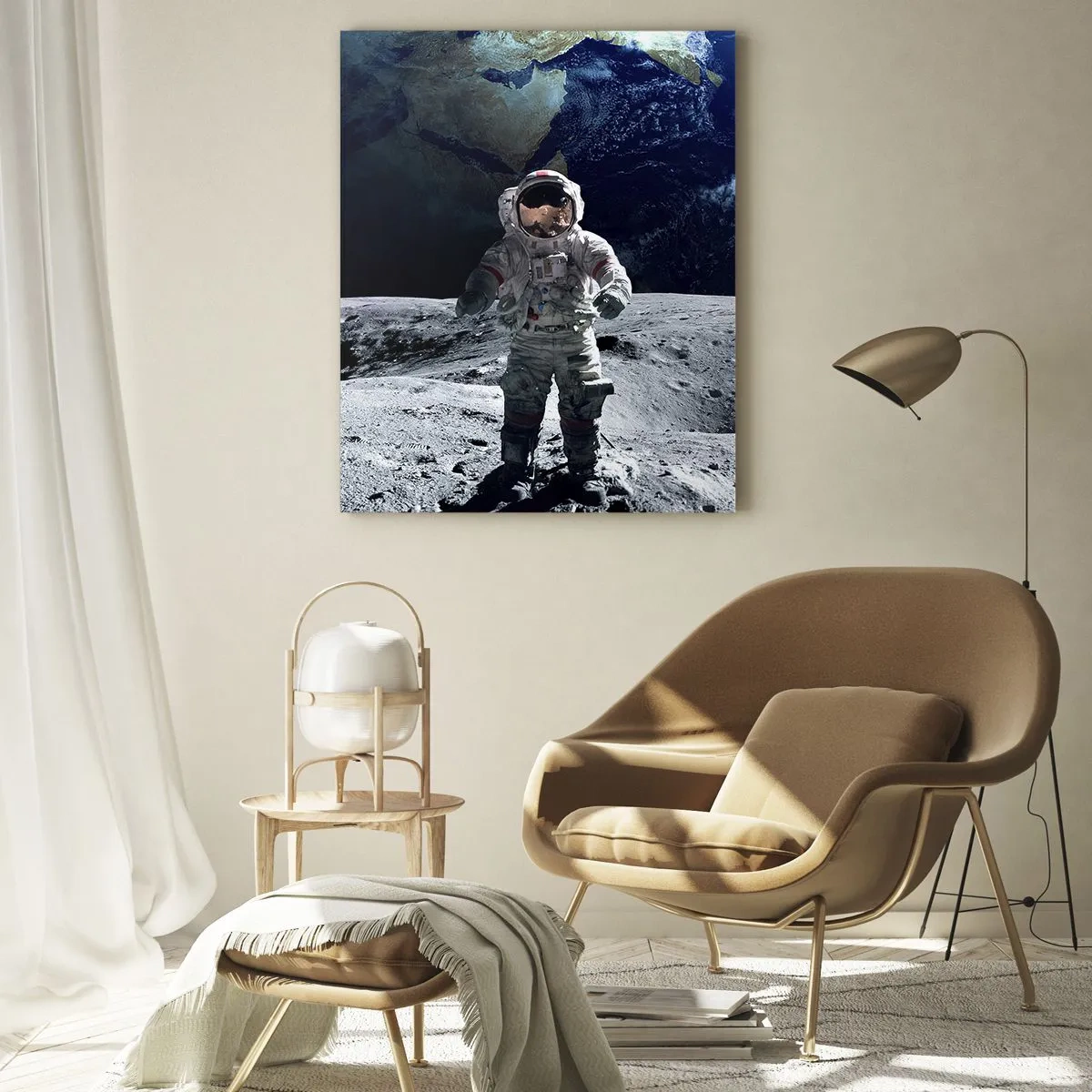 Schilderen op glas - Groetjes van de maan - 50x70 cm