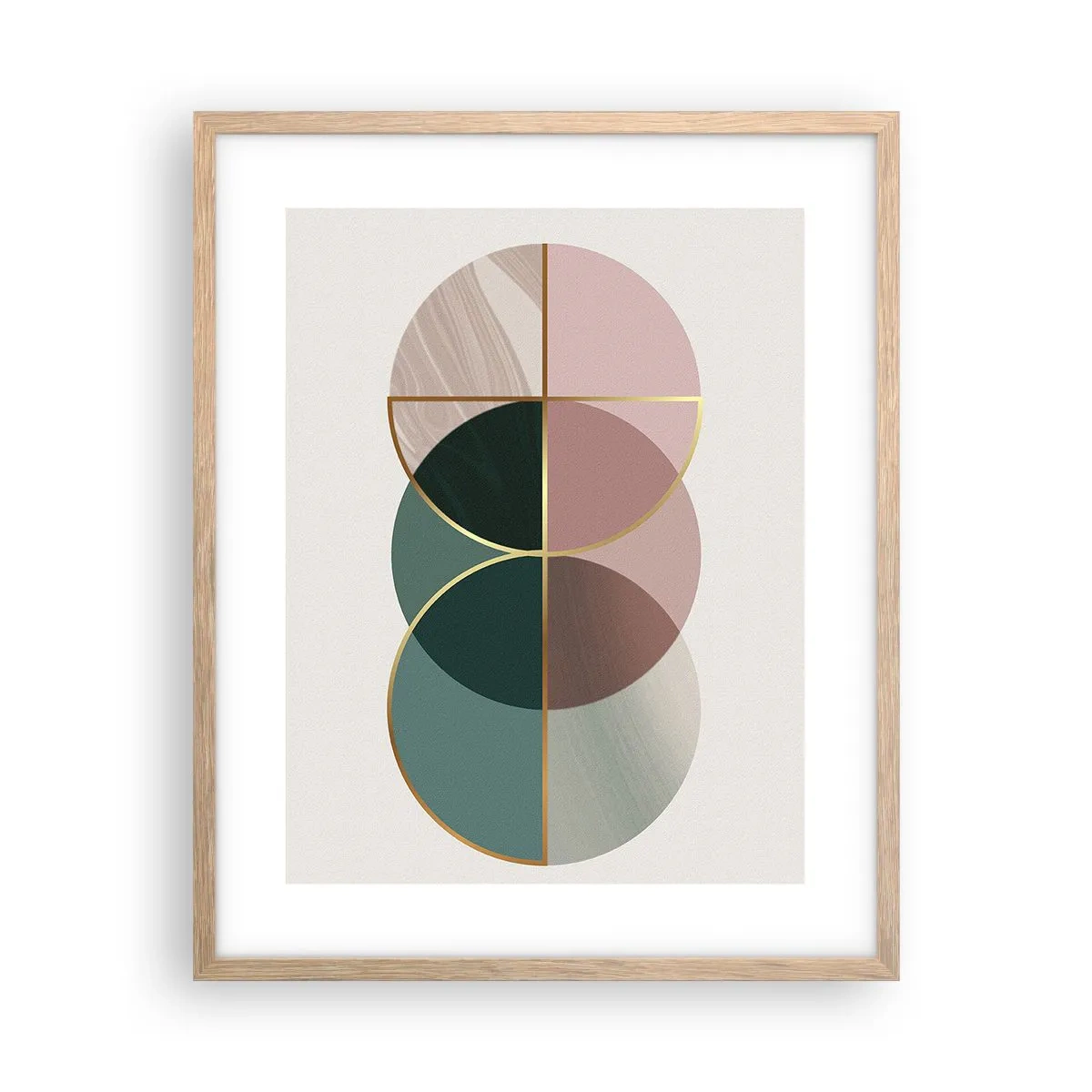 Een poster in een licht eiken lijst - Wiel voor wiel... - 40x50 cm