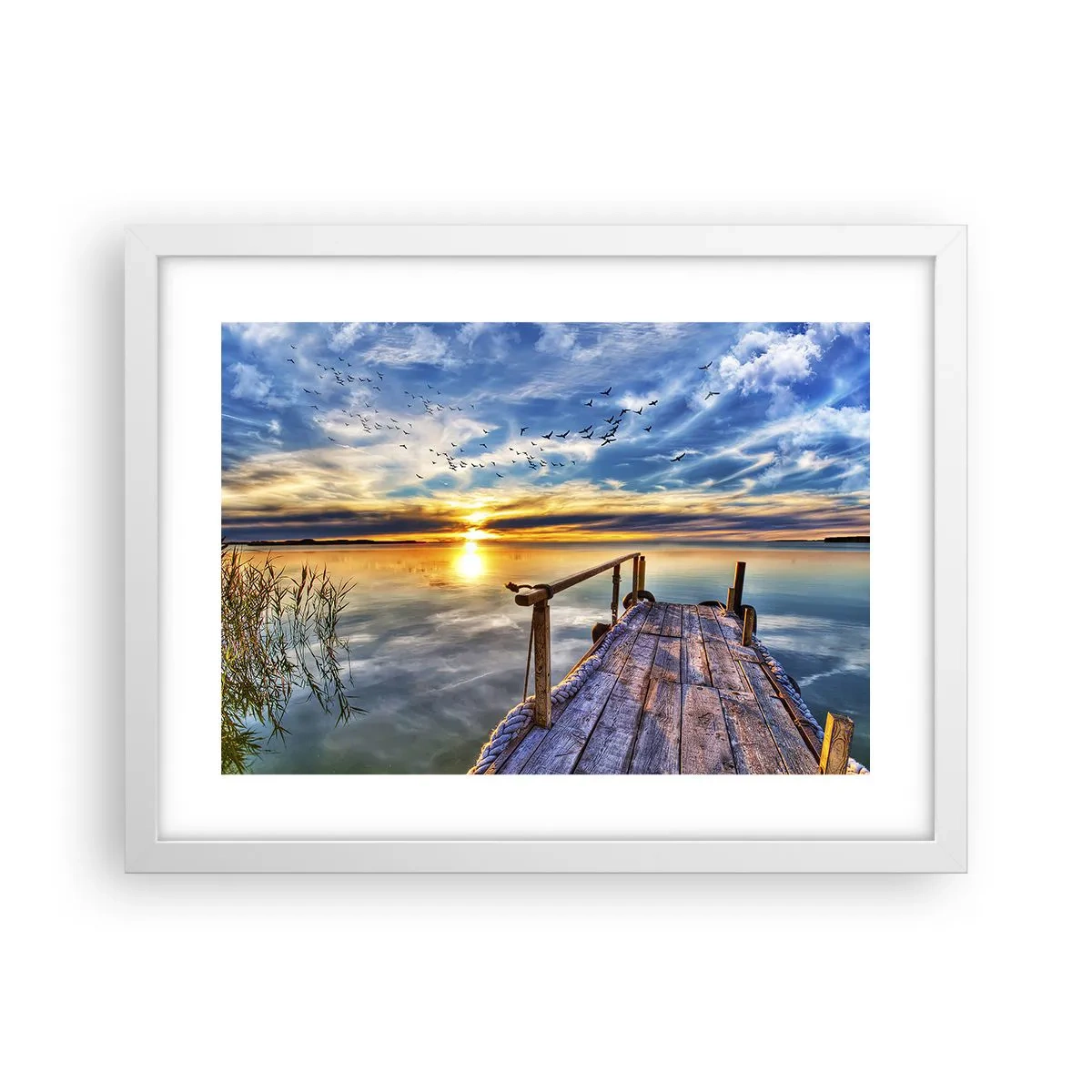 Poster in een witte lijst - De wind gaat rusten - 40x30 cm