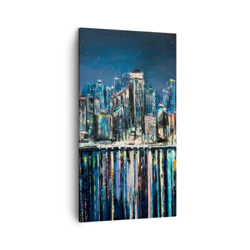 Schilderen op canvas - Cascade van lichten - 45x80 cm