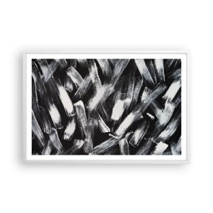 Poster in een witte lijst - Abstractie in de industriële spirit - 91x61 cm