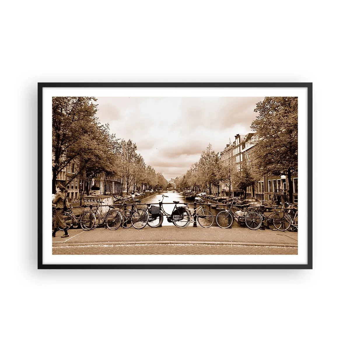 Poster in een zwarte lijst - Hollandse sfeer - 91x61 cm