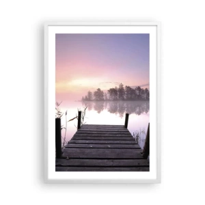 Poster in een witte lijst - Van de lila mist... - 50x70 cm