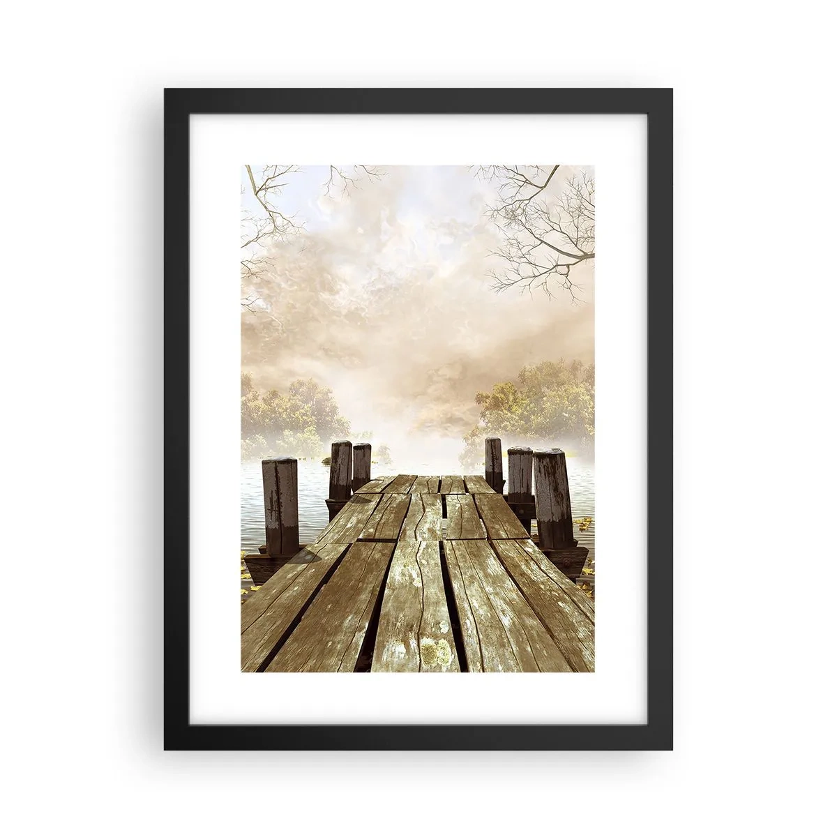 Poster in een zwarte lijst - Het milde verdriet van de herfst - 30x40 cm