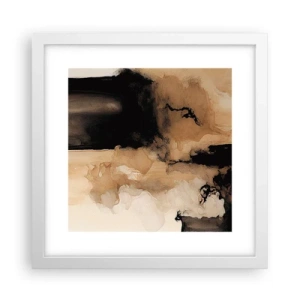 Poster in een witte lijst - Intrigerende abstractie - 30x30 cm