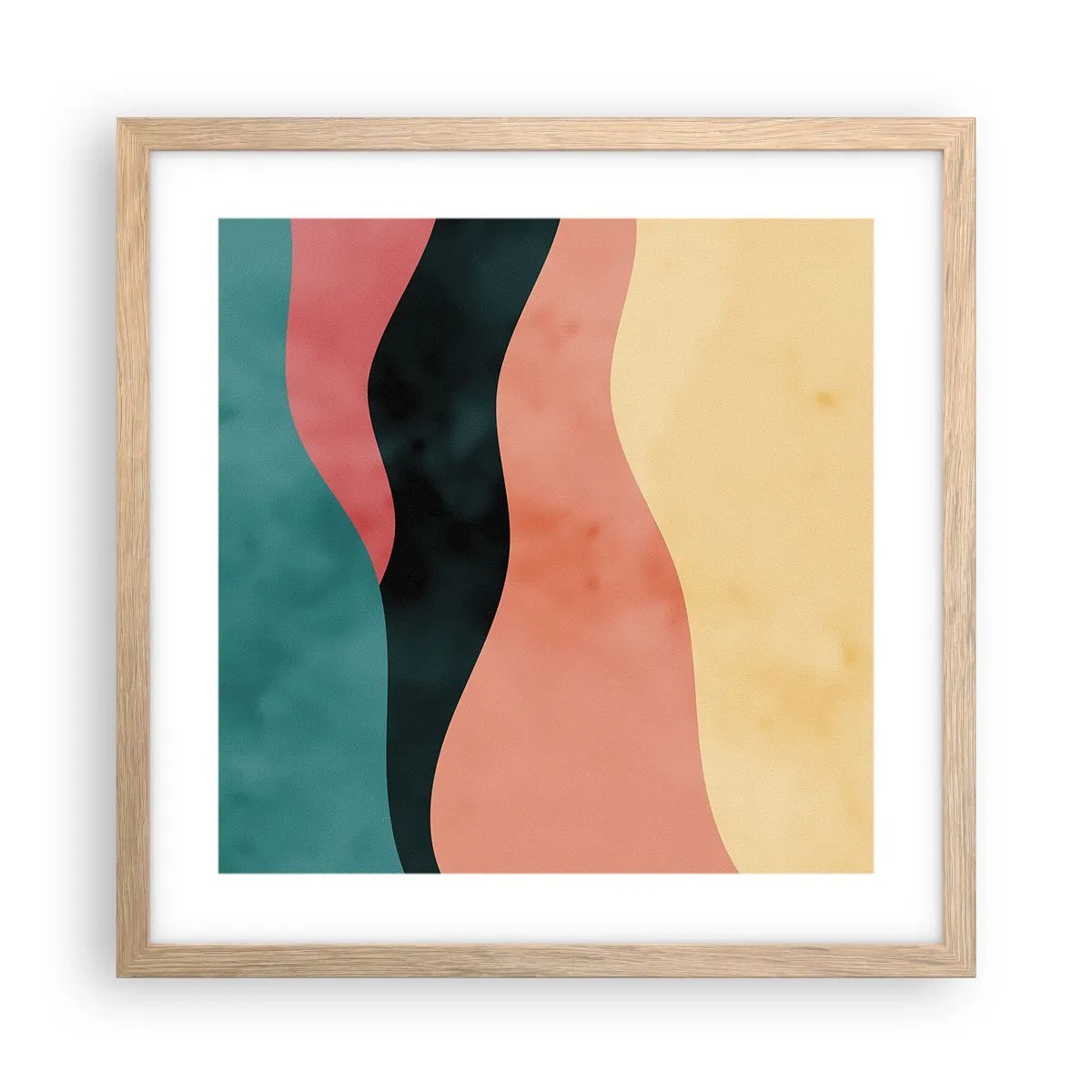 Een poster in een licht eiken lijst - Conforme non-conformiteit - 40x40 cm