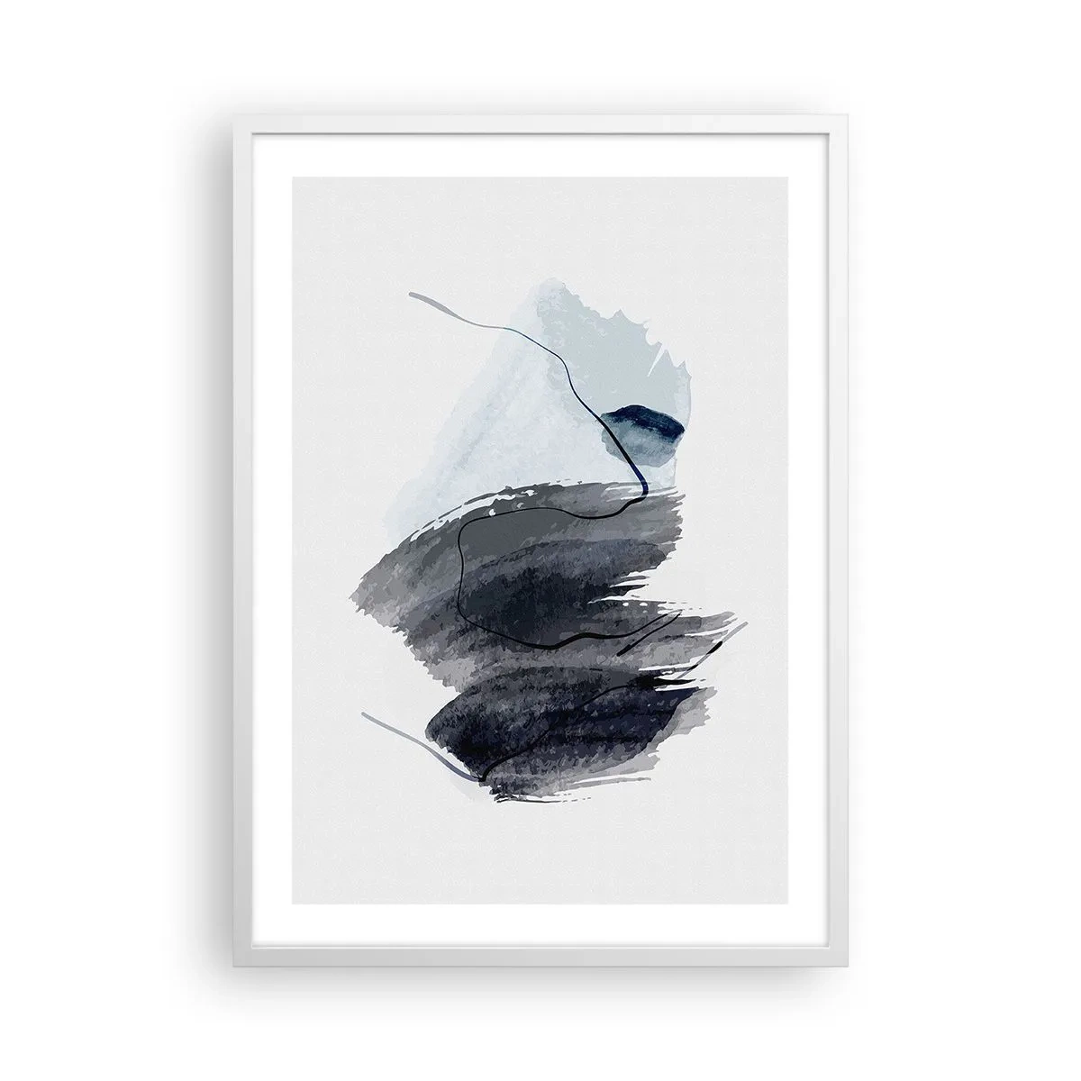 Poster in een witte lijst - Intensiteit en beweging - 50x70 cm