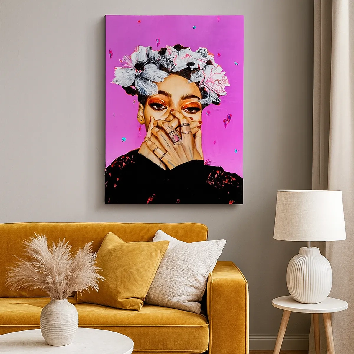 Schilderen op canvas - Een beetje gek - 50x70 cm