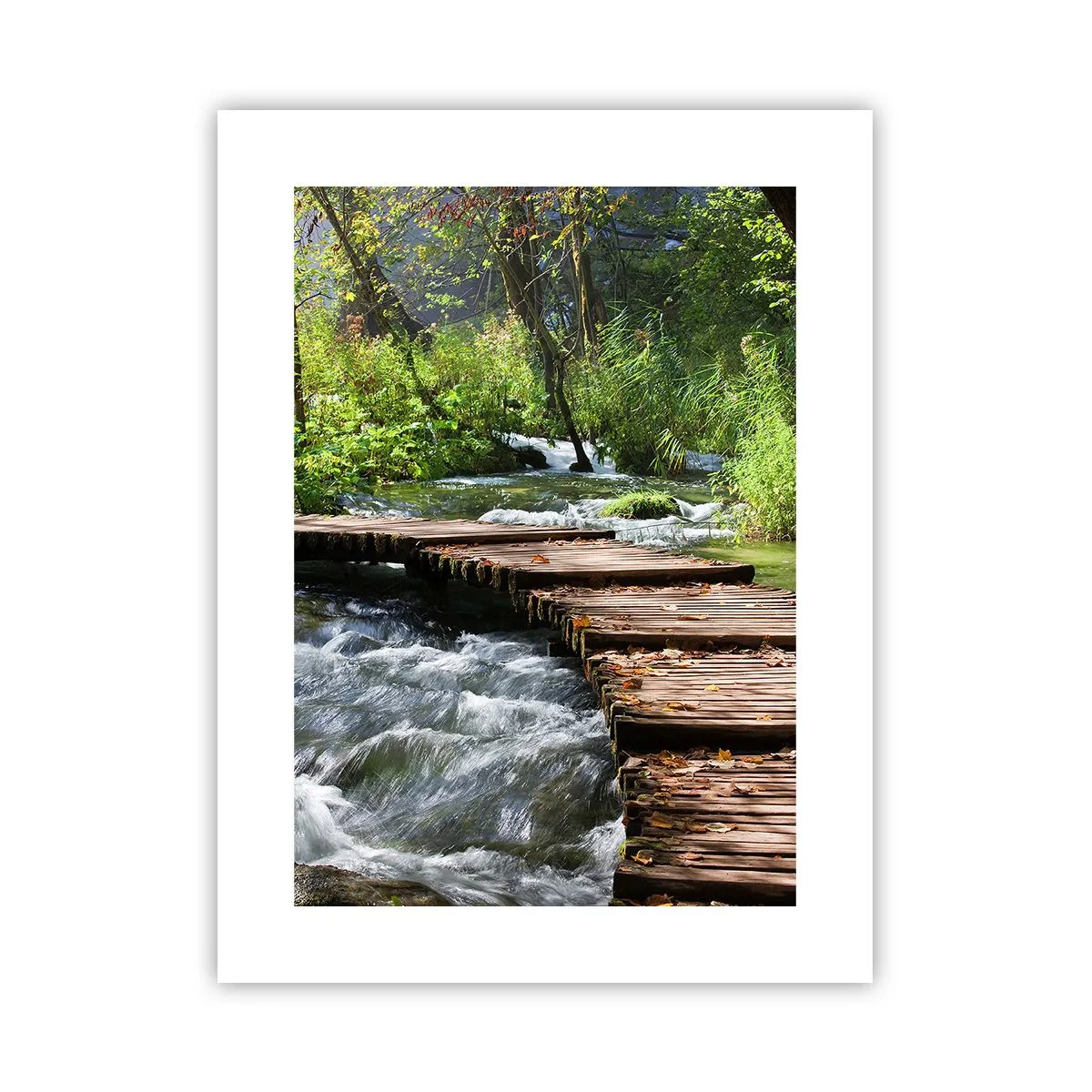 Poster - Boven de schuimige waterval - 30x40 cm
