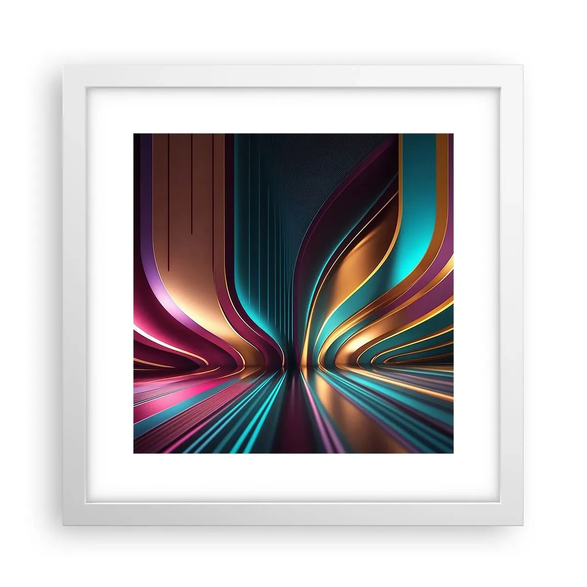 Poster in een witte lijst - Architectuur van licht - 30x30 cm