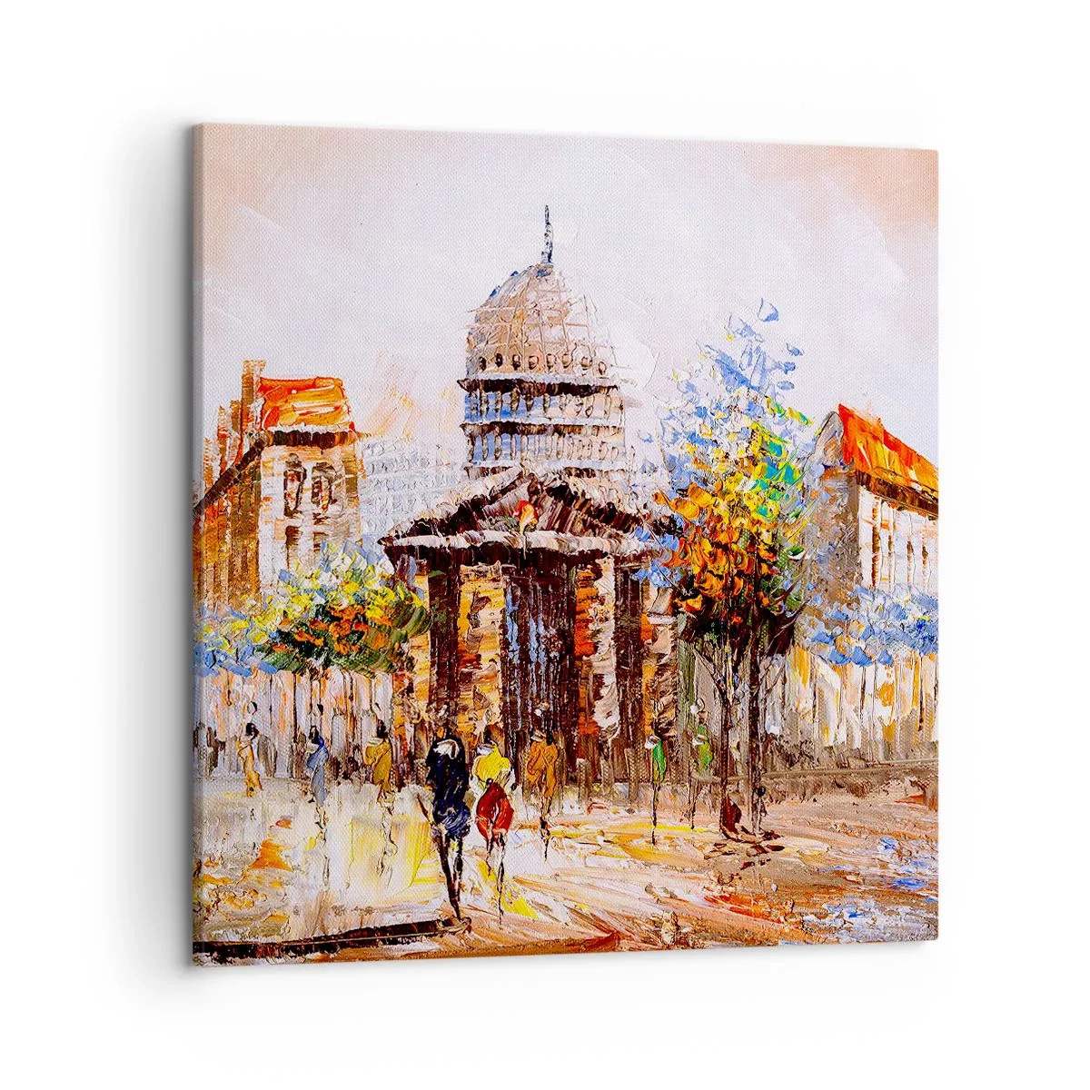 Schilderen op canvas - Parijs wandeling - 50x50 cm